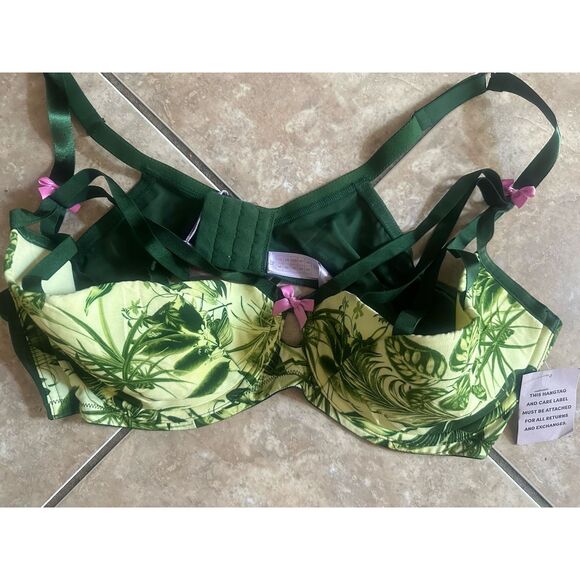 New Savage X Swim Printed Strappy Bra Top Swimwear  42D - Picture 1 of 4
